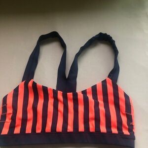 Lululemon Athletica Coral and Navy Sports Bra